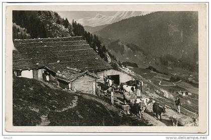 596 au Col des Aravis Chalet d' Alpage et le Mont Blanc Chalet Savoyard Potée la Clusaz