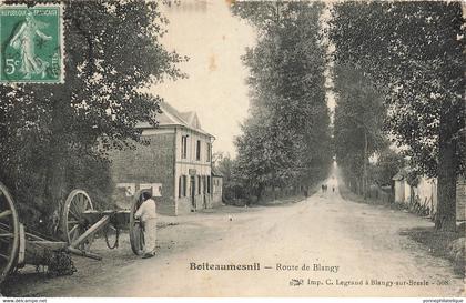 76 - SEINE MARITIME - BOITEAUMESNIL - route de Blangy - Charron - défaut voir scans recto et verso - 10277