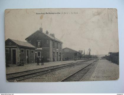 CPA Gare :  Sauchay-Bellengreville    -  La Gare