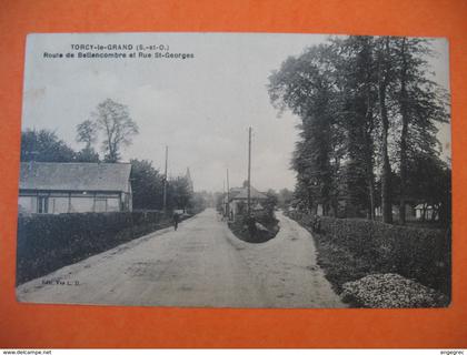 CPA    Torcy-Le-Grand  Route de Bellencombre et rue St-Georges