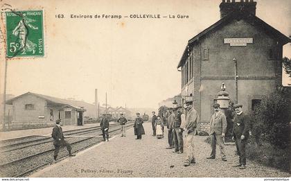 76 - SEINE MARITIME - COLLEVILLE - la gare - superbe - 10321