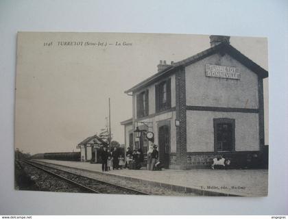 CPA Gare :  Turretot  - Turretot-Gonneville -   La Gare