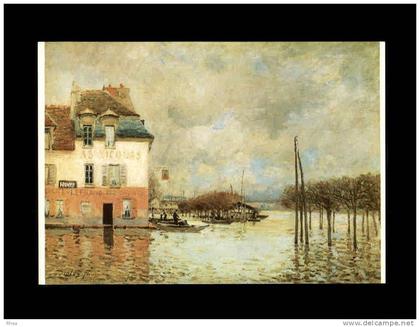 78 - PORT-MARLY - L´Inondation en 1876 - Reproduction peinture de SISLEY