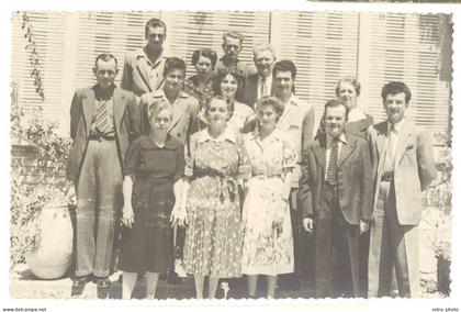 Cpa 1 carte-photo & 7 photos, Jonquières 1952, photos de famille