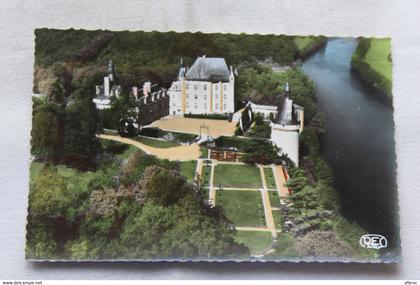 Cpsm, Bonnes, château de Touffou, vue aérienne, Vienne 86
