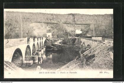 CPA Arcy-sur-Cure, Ponts et Tunnels