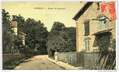 CPA 95 ANDILLY ROUTE DE DOMONT