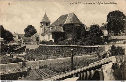 CPA Andilly - Abside de l'Église Saint-Médard (290574)