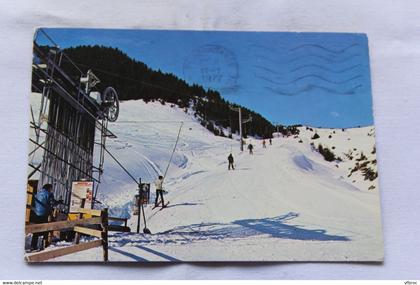 Cpm 1977, Abondance, téléski de la pointe de Frémoux, Haute Savoie 74