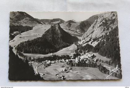 Cpsm, Abondance, vue générale, mont Fremoux et Chargnieux, Haute Savoie 74