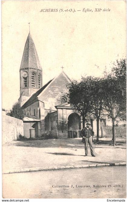 CPA-Carte postale France-Achères- Eglise 1916  VM50410