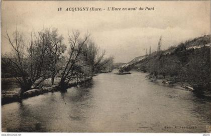 CPA ACQUIGNY L'Eure en Aval du Pont (1148524)