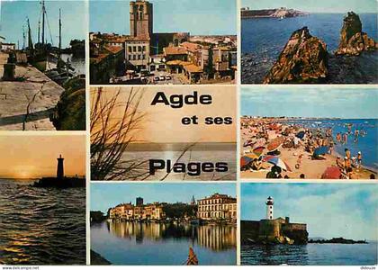 34 - Agde - Agde et ses Plages - Multivues - Scènes de Plage - CPM - Voir Scans Recto-Verso