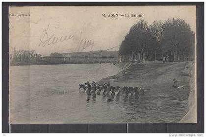 47  - Agen - La Garonne (Lavandière, Laveuses)