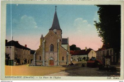 CPA Aignay-Le-Duc La Place de l'Eglise FRANCE (1375624)