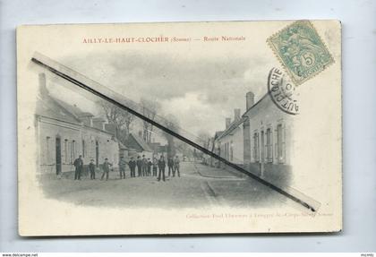 CPA  - Ailly le Haut Clocher -(Somme) - Route Nationale