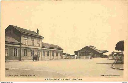 62 - Aire sur la Lys - La Gare - Ecrite en 1964 - CPA - Voir Scans Recto-Verso