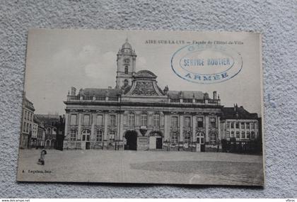 B39, Aire sur la Lys, façade de l'hôtel de ville, Pas de Calais 62