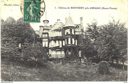 Carte Postale  ANCIENNE de AMBAZAC - Chateau de MONTMERY