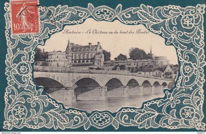 Amboise - Carte gaufrée