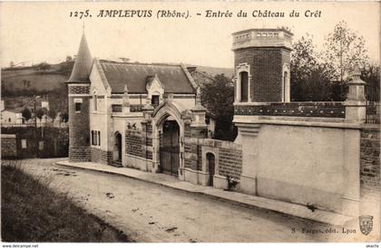 CPA Amplepuis - Entree du Chateau du Cret (1036424)