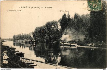 CPA ANDRESY La Seine (1412464)