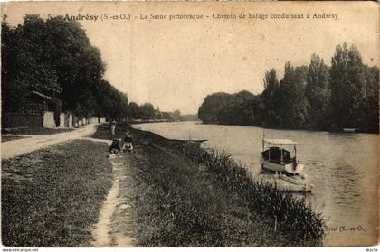 CPA ANDRESY Seine Pittoresque - Chemin de Halage Conduisant a Andresy (1412488)