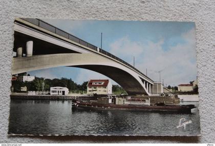 F12, Cpsm, Andresy, fin d'Oise, le pont, Yvelines 78