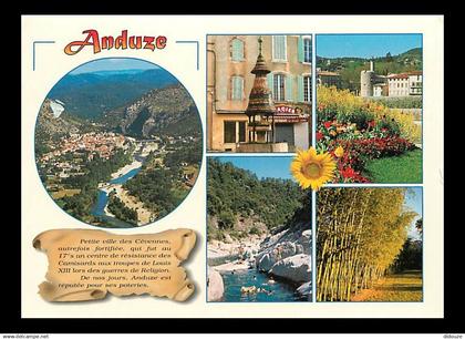 30 - Anduze - Multivues - Fleurs - CPM - Voir Scans Recto-Verso