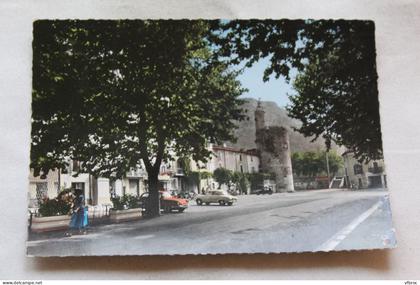 Cpm 1964, Anduze, le plan de Brie et la tour de l'horloge, Gard 30