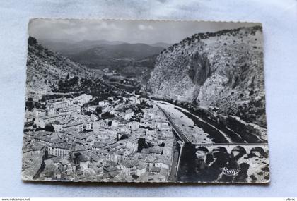 O366, Cpm, Anduze, vue aérienne sur la ville, le pont, Gard 30