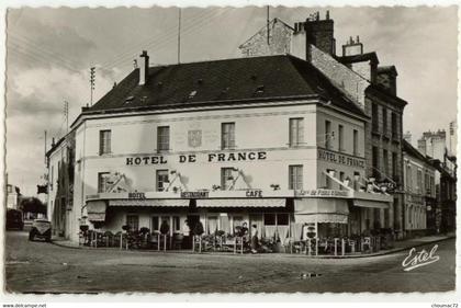 (91) 041, Angerville, Estel 18090, Hotel de France, voyagée en 1959, TB