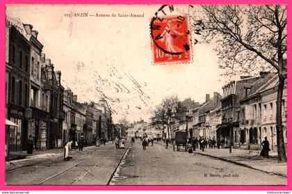 Anzin - Avenue de St Amand - Magasin - Calèche - Animée - Phot. Edit. H. DAMEE