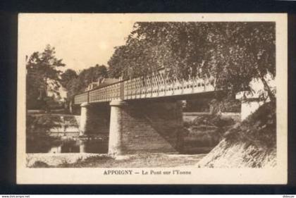 89 - Appoigny - Le Pont sur l'Yonne - Carte Vierge