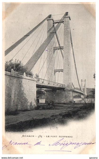 30 ARAMON - Le pont suspendu