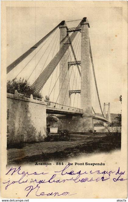 CPA ARAMON - Le Pont Suspendu (458422)