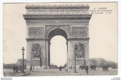 Arc de Triomphe de l'Étoile old postcard travelled? b171010