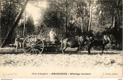 CPA ARCACHON - Atteleage landais (192730)