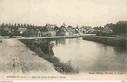62 - Ardres - Quai du Canal d'Ardres à Calais - Animé - Carte Vierge - CPA - Voir Scans Recto-Verso