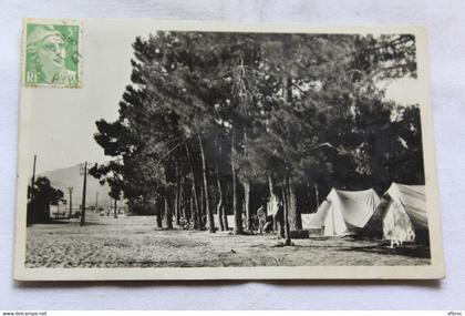 Cpsm 1947, Argeles sur mer, camping sous les pins, Pyrénées orientales 66