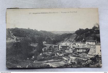 Cpa 1924, Argenton Château, paysage au pont Neuf, Deux Sèvres 79
