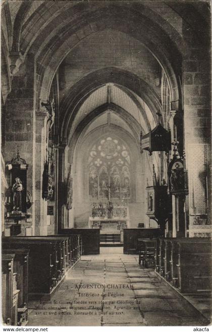 CPA ARGENTON-CHATEAU Interieur de l'Eglise (1141149)