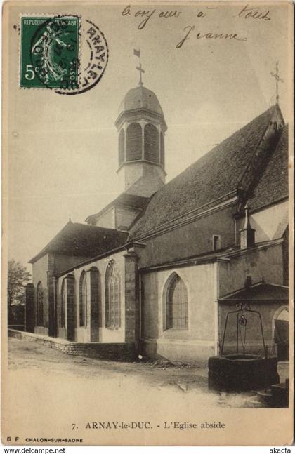 CPA ARNAY-le-DUC - L'Église abside (121478)