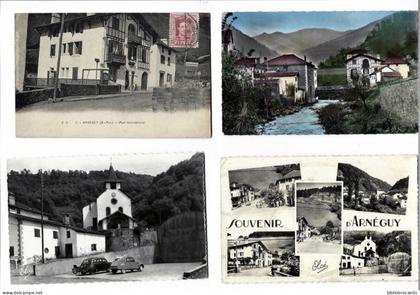 D64 - ARNEGUY < LOT DE 12 CARTES POSTALES ANCIENNES TOUTES DIFFERENTES