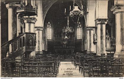 CPA ARQUES - Interieur de I'Église (129720)