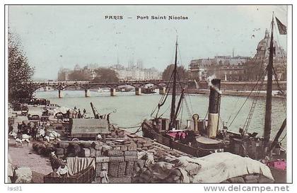 Dép 75 - La Seine et ses bords - Bateaux - Q883 - Paris - Arrondissement 02 - Port Saint Nicolas - état