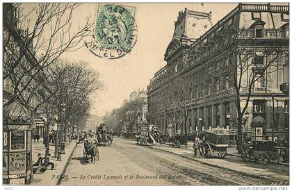 Dép 75 - Paris - Arrondissement 02 et Arrondissement 09 - Le Credit Lyonnais et le boulevard des Italiens - Banques