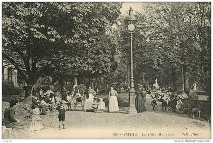 Dép 75 - Femmes - Enfants - Landaux - Paris - Arrondissement 08 - Le parc Monceau - bon état