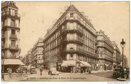 Dép 75 - Voitures - Automobile - Paris - Arrondissement 08 - Carrefour des rues de Rome et de Constantinople - état