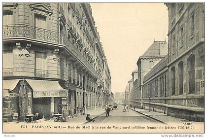 - ref F153 - paris - XVe arrdt - rue de stael a la rue de vaugirard  ( celebre femme de lettres 1766-1817) -